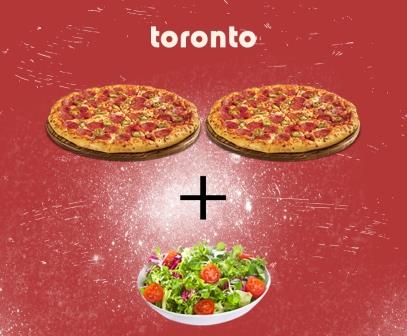 2 ΠΙΤΣΕΣ FAMILY + ΔΩΡΟ 1 ΣΑΛΑΤΑ ΣΕΦ