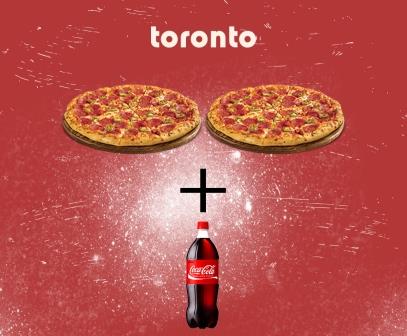 2 ΠΙΤΣΕΣ FAMILY + ΔΩΡΟ 1 Coca Cola 1,5 Lit